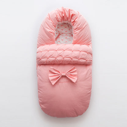 Sac De Couchage Nouveau-nes Sacs De Nuit Couverture Enveloppe Arc Bebe Exterieur Enfant En Bas Age Hiver Chaud Emmailloter Poussette Enveloppement
